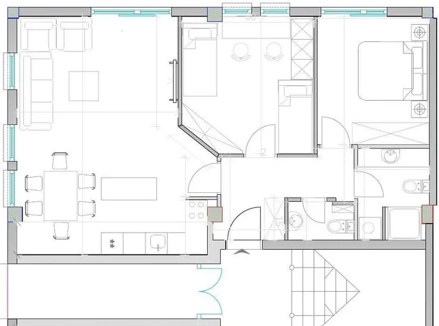 Jepet me qira apartament tredhomësh me oborr të vetin 100m2 - Aerodrom 1